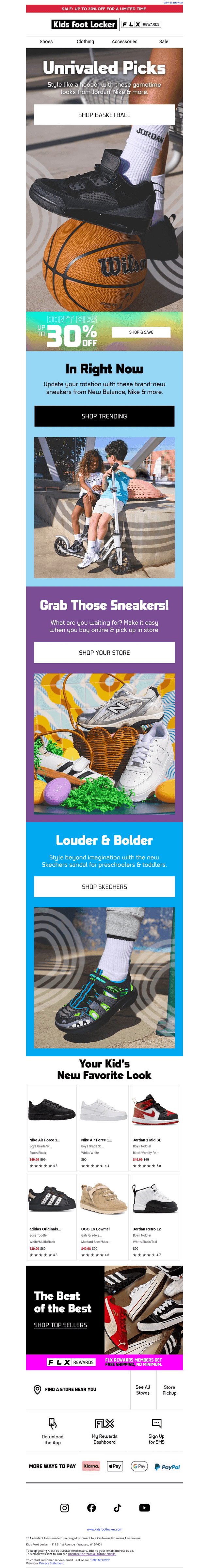 Kids Foot Locker email from Thu, Apr 2, 2026