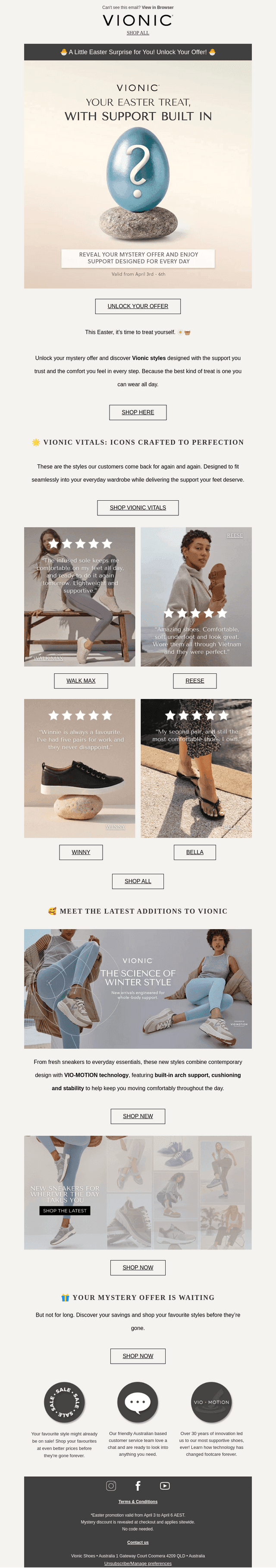 Vionic Shoes Austral email from Fri, Apr 3, 2026