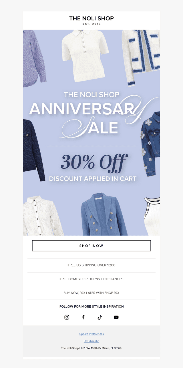 11 Years. 30% Off. Today Only.