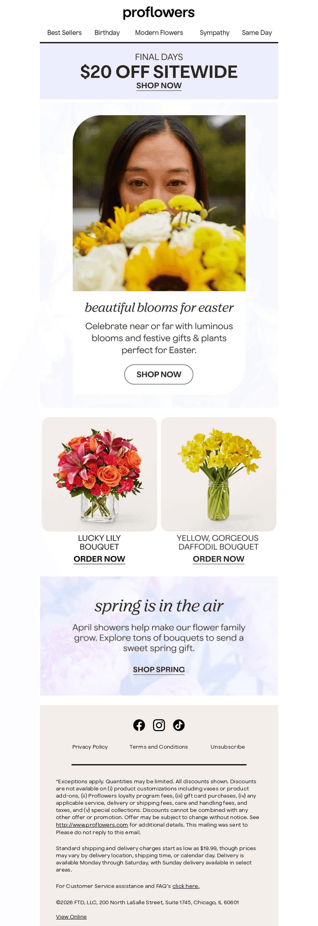 ProFlowers email from Fri, Apr 3, 2026