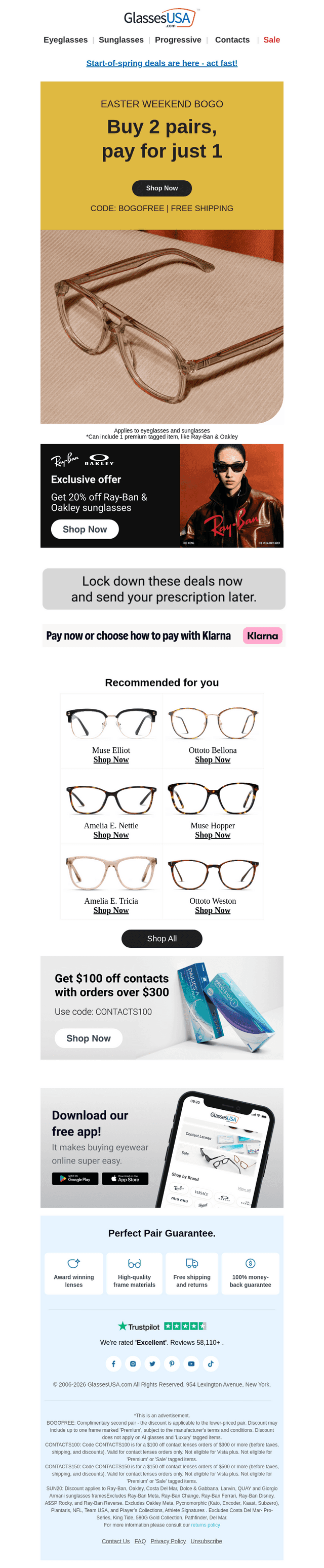 Glasses USA email from Fri, Apr 3, 2026