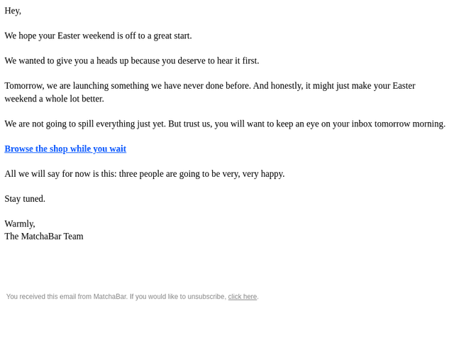 MatchaBar email from Fri, Apr 3, 2026