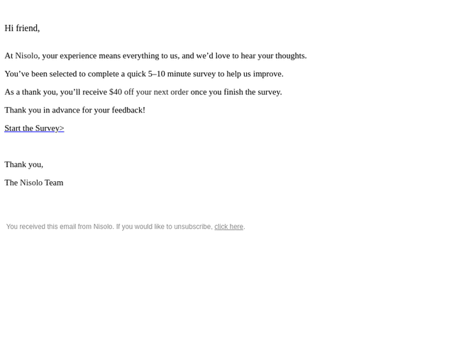Nisolo email from Fri, Apr 3, 2026