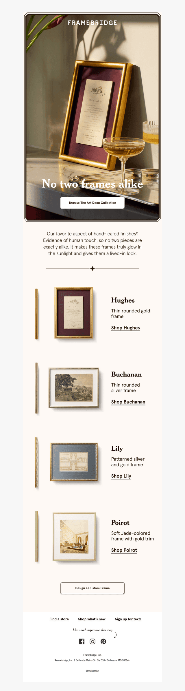 Hand-leafed, water-gilded metallics