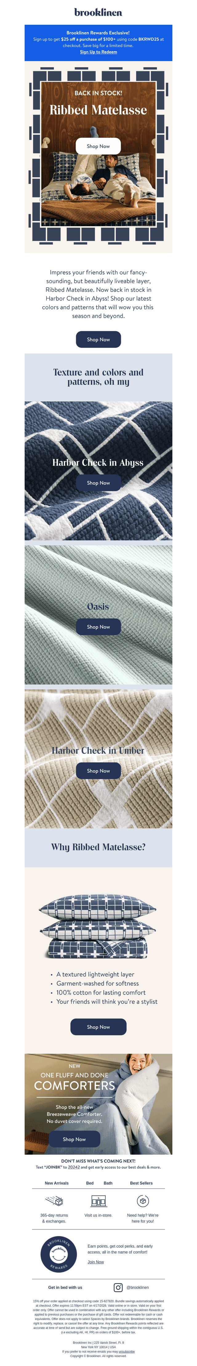 Brooklinen email from Fri, Apr 3, 2026