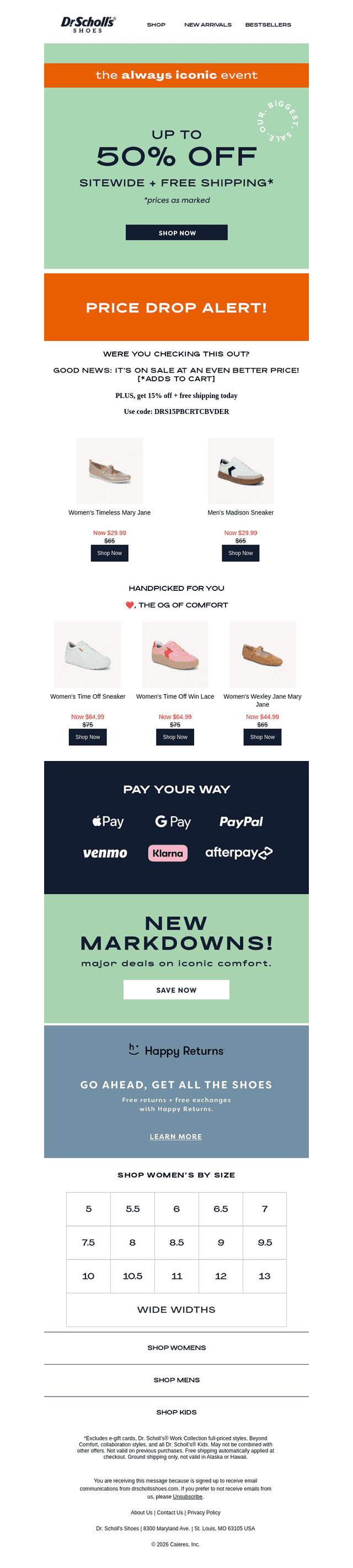 Dr. Scholls Shoes email from Fri, Apr 3, 2026
