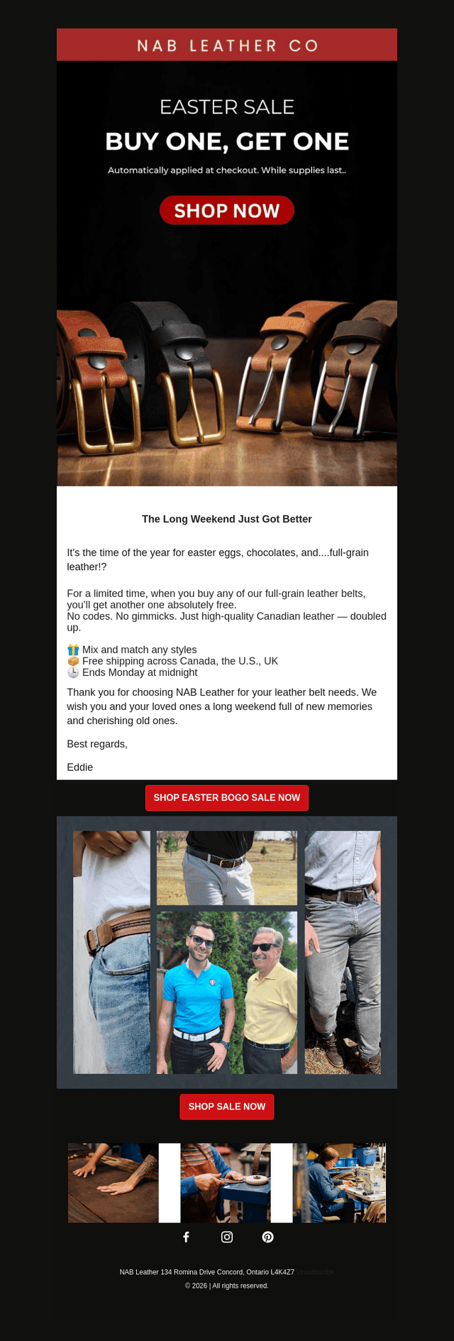 ⏳ 2 Belts. 1 Price. Ends Sunday.