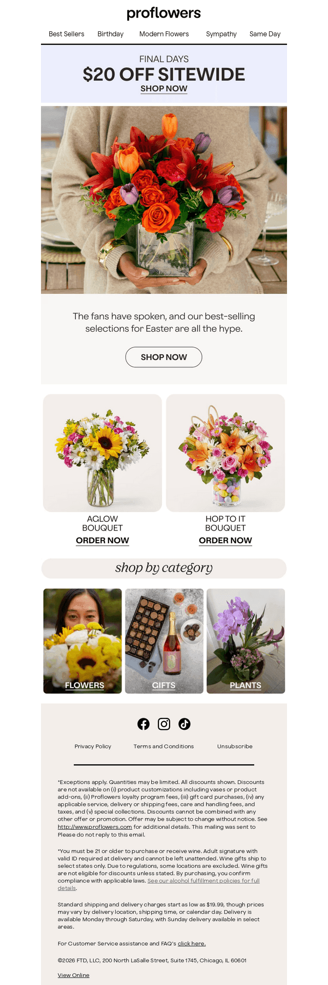 ProFlowers email from Fri, Apr 3, 2026