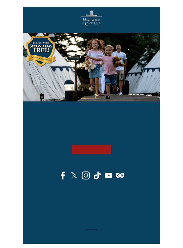 Warwick Castle email from Fri, Apr 3, 2026