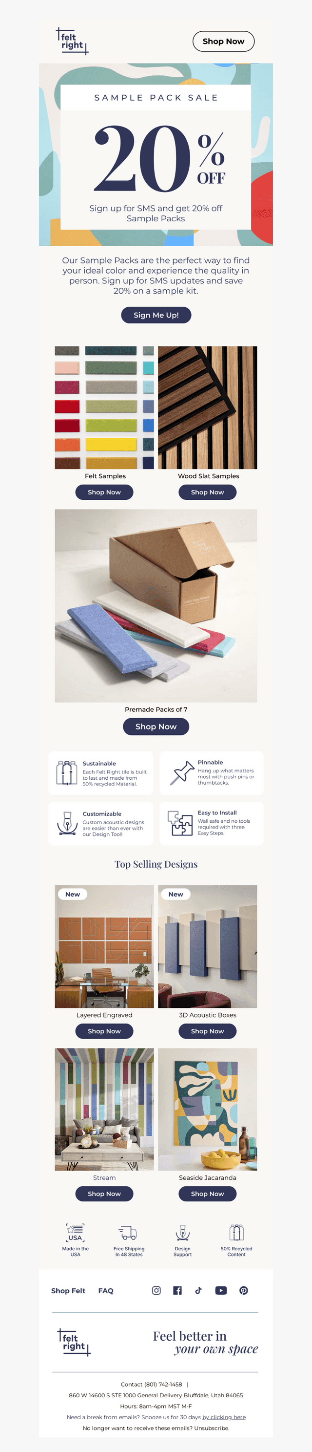 20% Off Sample Packs, One Quick Step to Claim It 💬