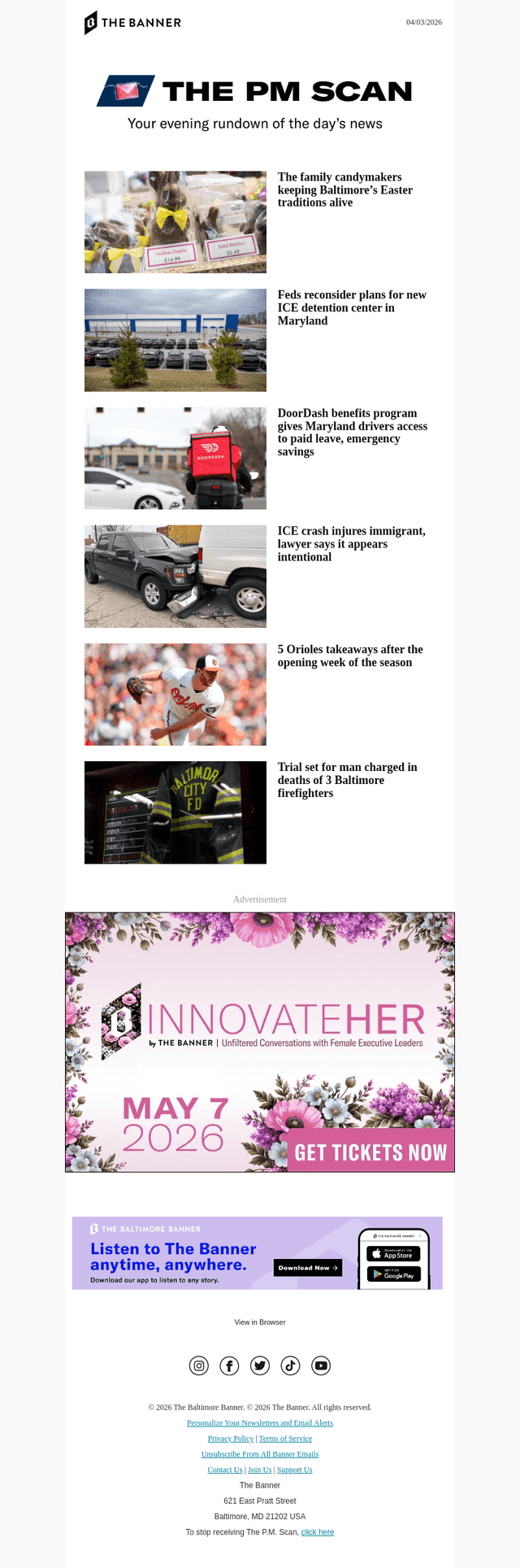 The Baltimore Banner email from Fri, Apr 3, 2026