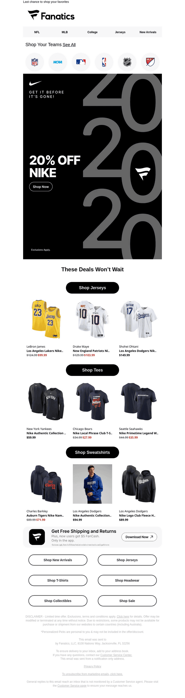 20% Off Nike Ends Tomorrow 🚨