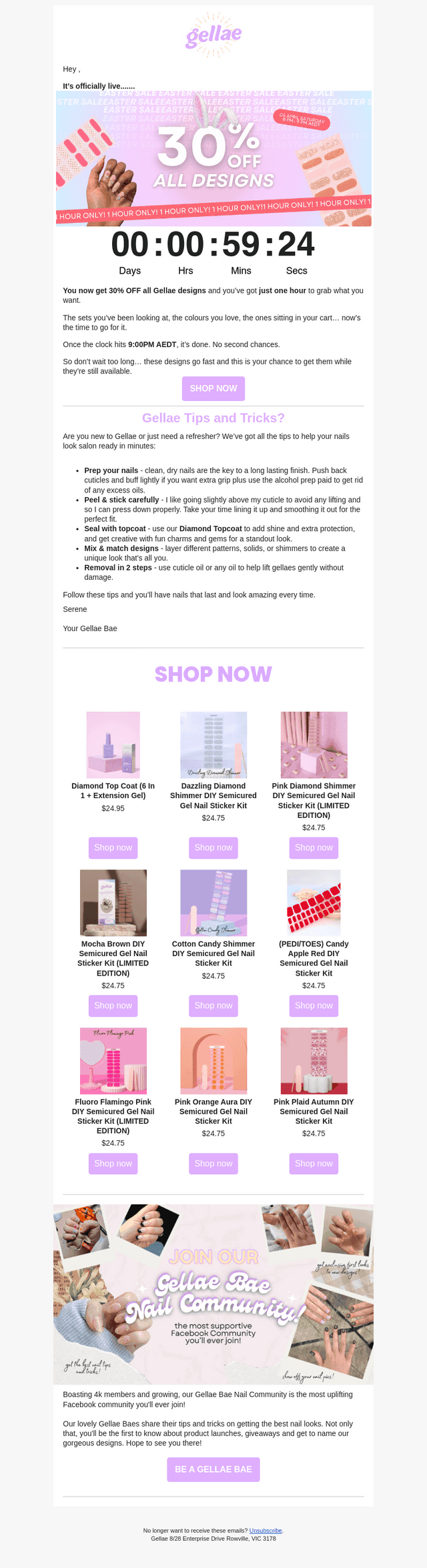 30% OFF ALL DESIGNS IS LIVE
