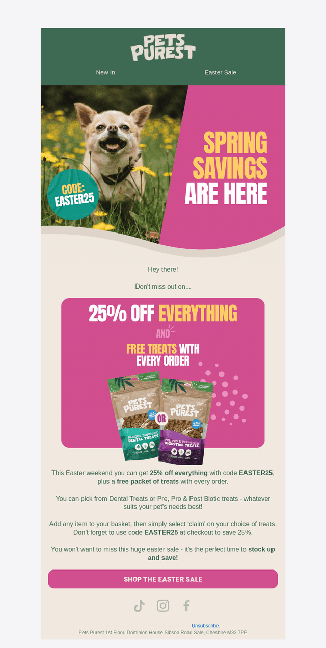 Pets Purest email from Sat, Apr 4, 2026