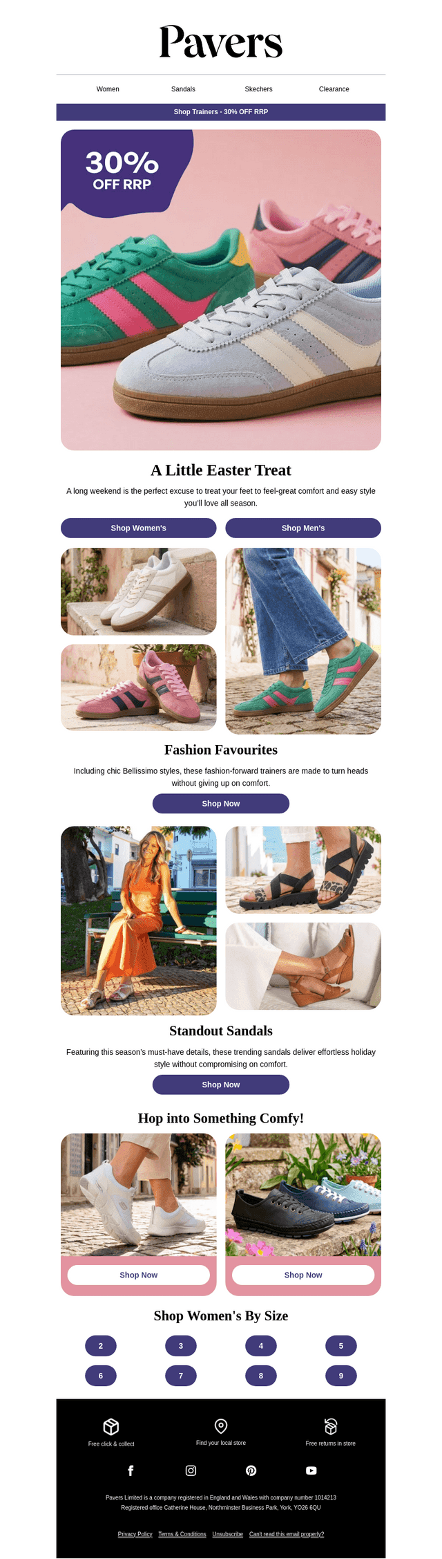 Pavers Shoes email from Sat, Apr 4, 2026