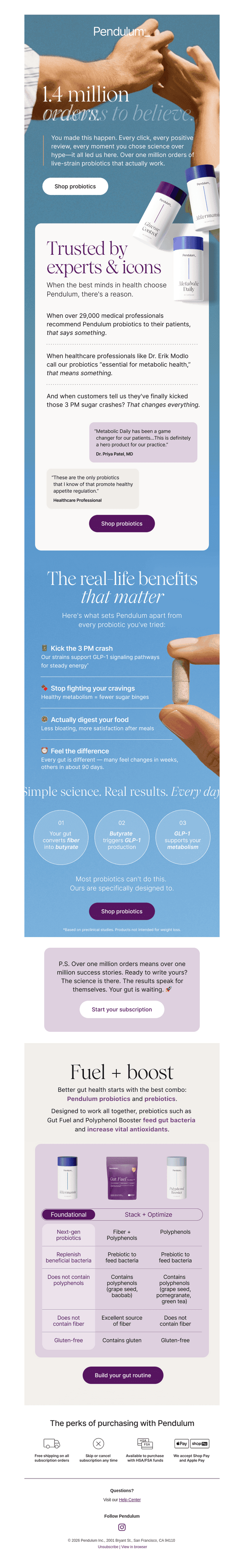 Pendulum Therapeutics email from Sat, Apr 4, 2026