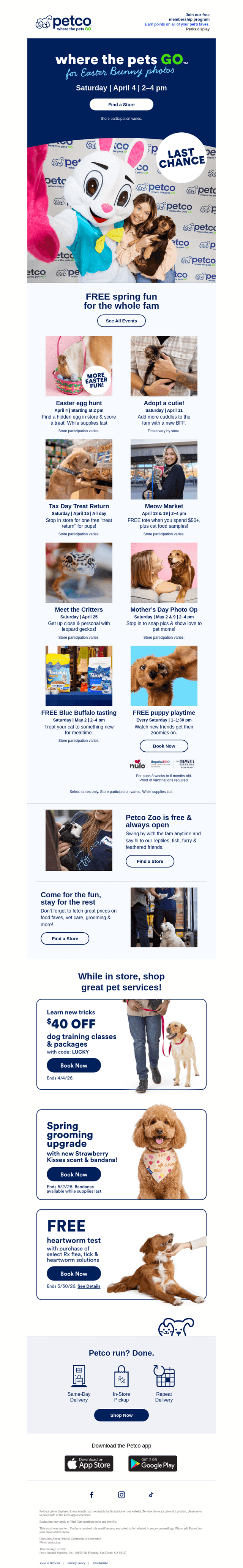 Petco email from Sat, Apr 4, 2026