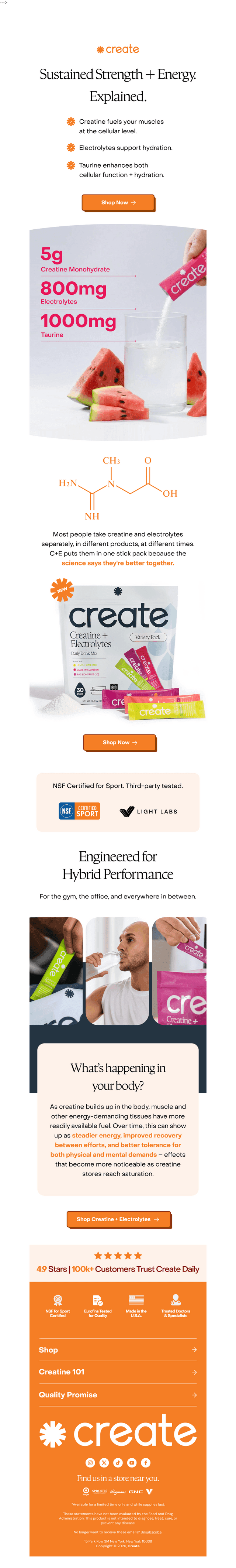 Why Creatine + Electrolytes hits different
