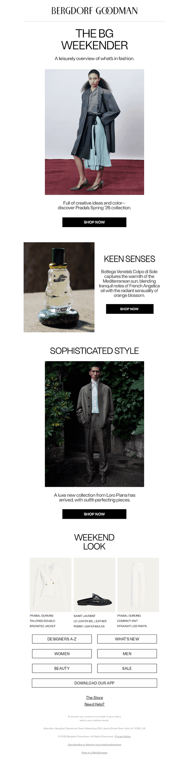 Bergdorf Goodman email from Sat, Apr 4, 2026