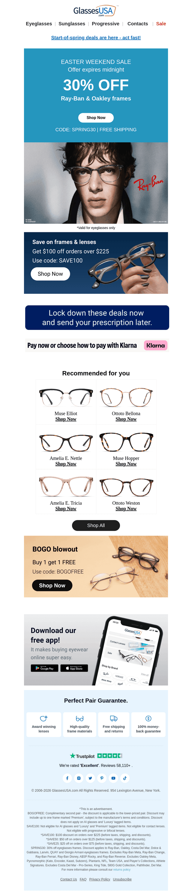 Glasses USA email from Sat, Apr 4, 2026