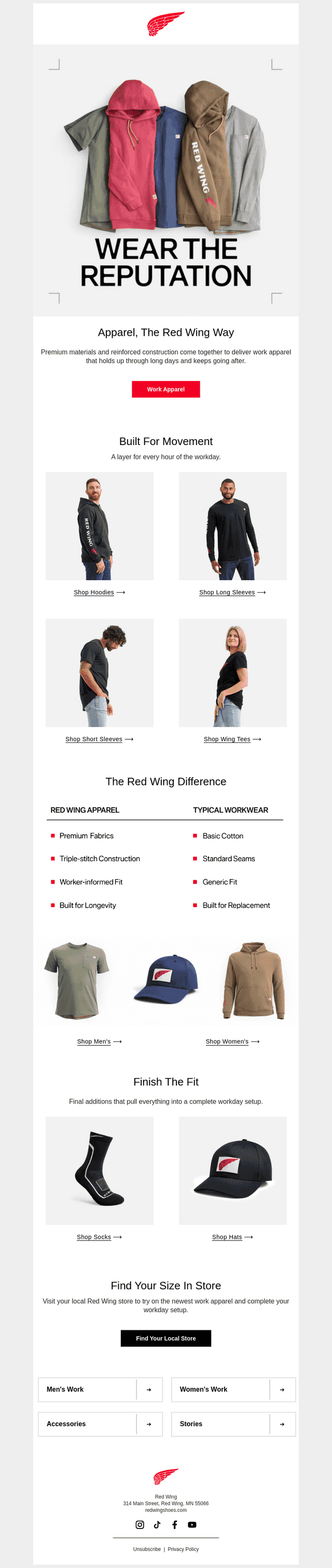 Red Wing Quality, From the Boots Up