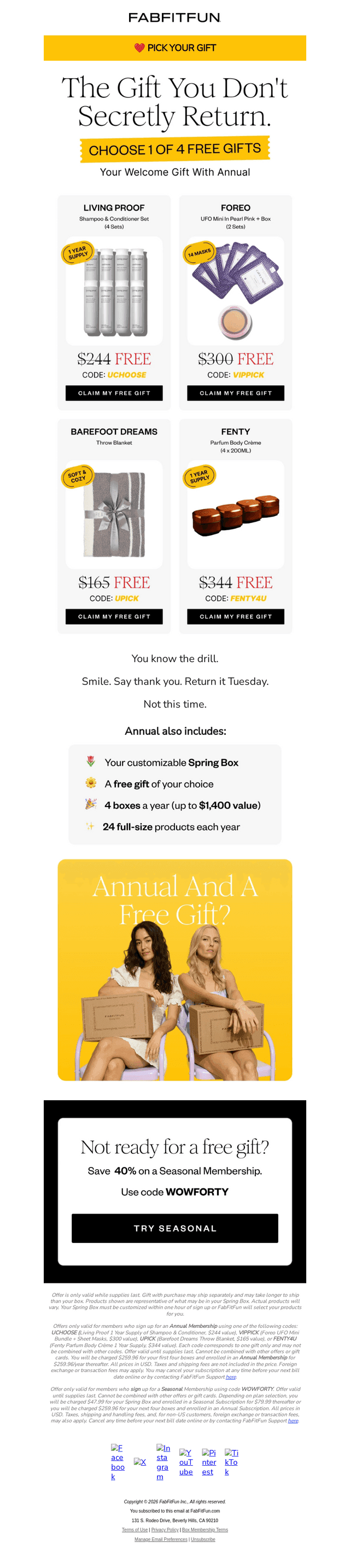 FabFitFun email from Sat, Apr 4, 2026