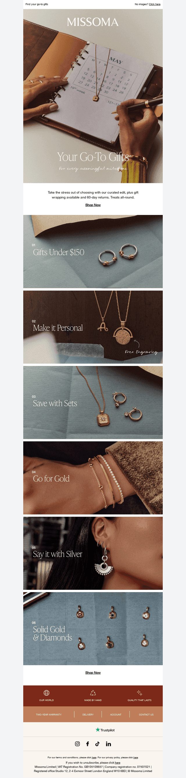 Something for every meaningful milestone