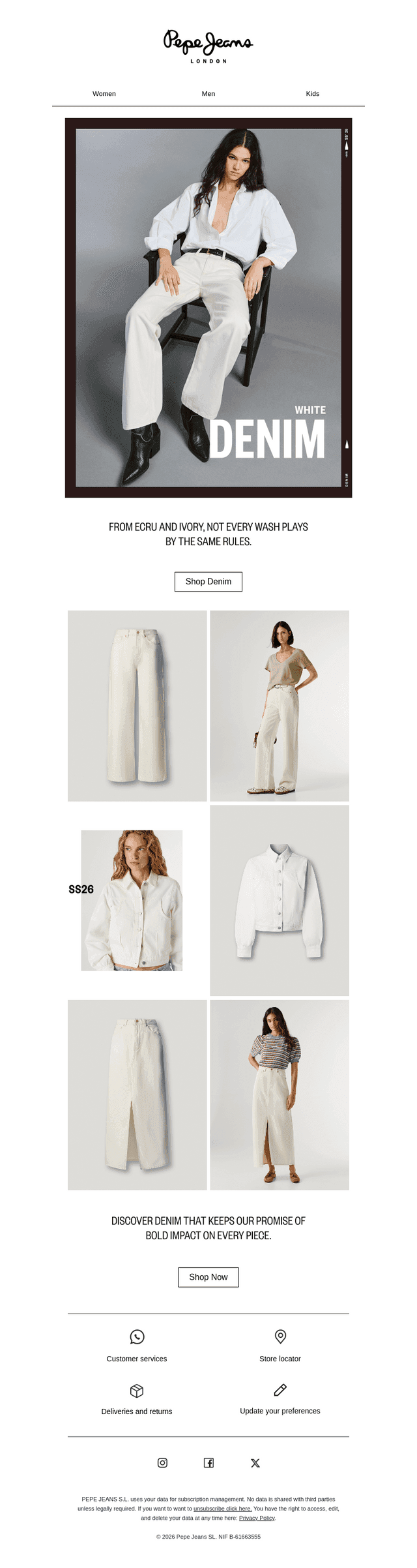 White denim that makes an impact