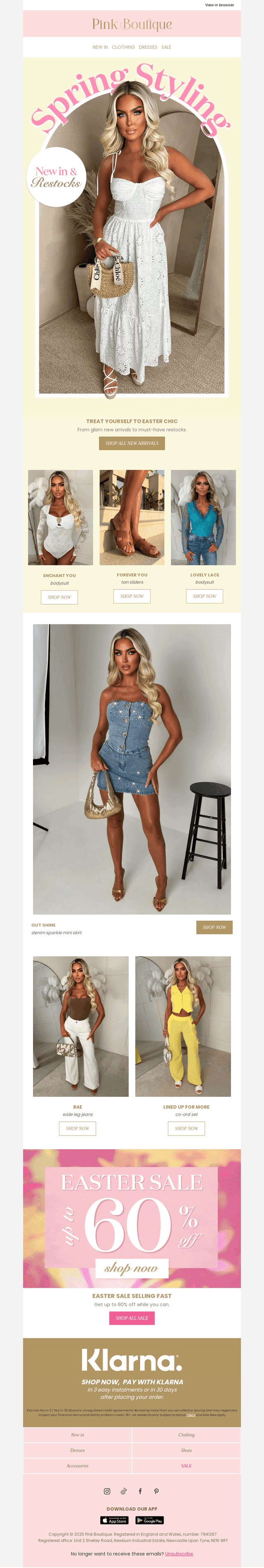 Pink Boutique email from Sun, Apr 5, 2026