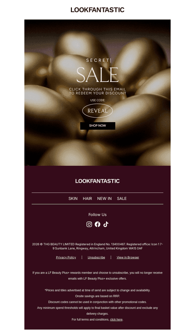 Lookfantastic email from Sun, Apr 5, 2026