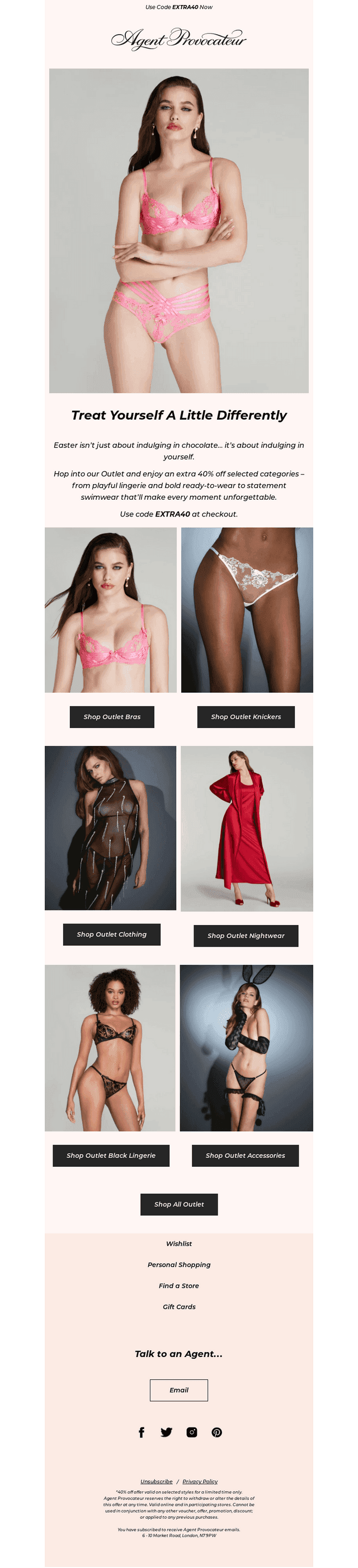 Agent Provocateur email from Sun, Apr 5, 2026