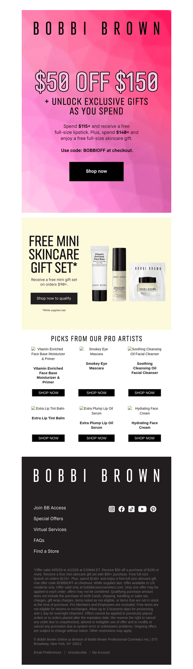 Bobbi Brown Cosmetics email from Sun, Apr 5, 2026