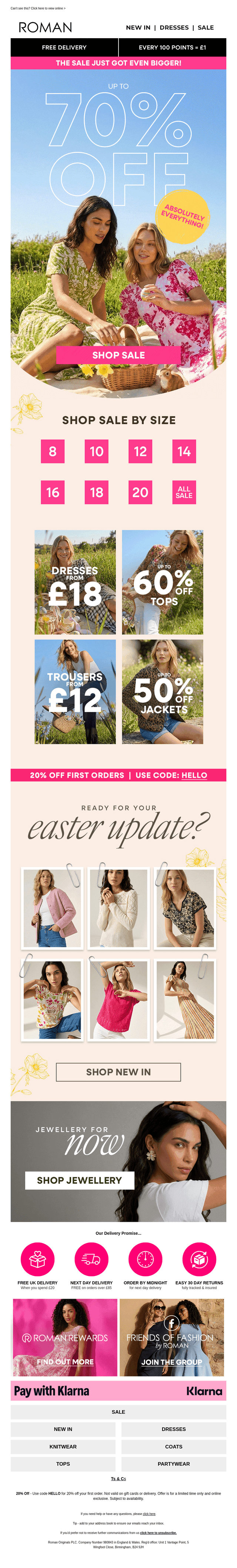 Roman Originals email from Sun, Apr 5, 2026