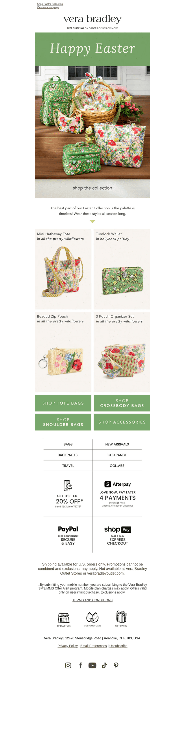 Vera Bradley email from Sun, Apr 5, 2026