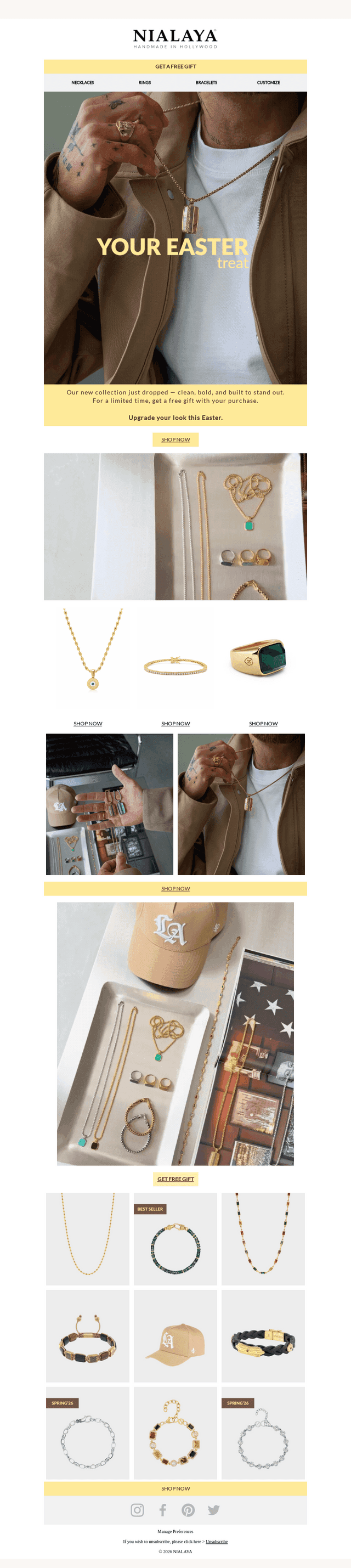 Nialaya Jewelry email from Sun, Apr 5, 2026