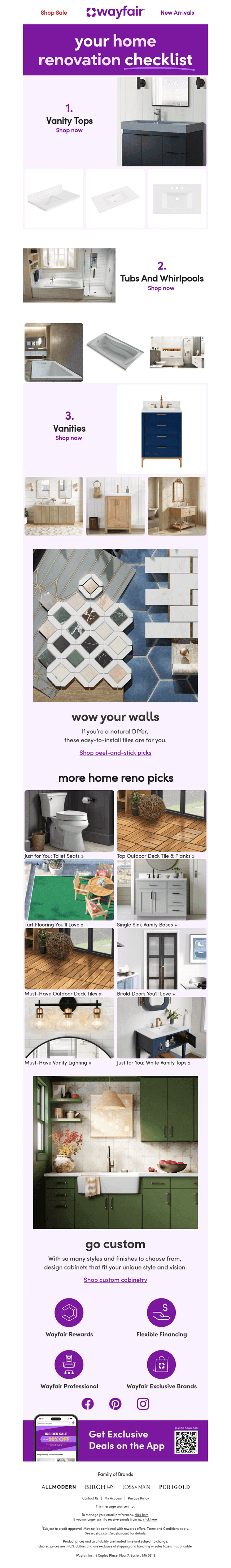 Wayfair email from Sun, Apr 5, 2026