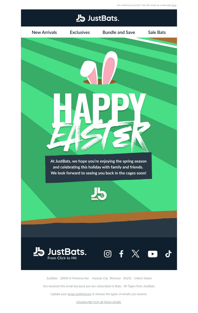 JustBats email from Sun, Apr 5, 2026