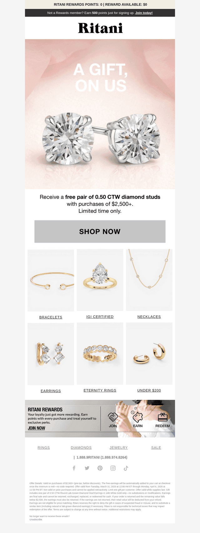 Don’t Miss Your FREE Diamond Studs 🌼