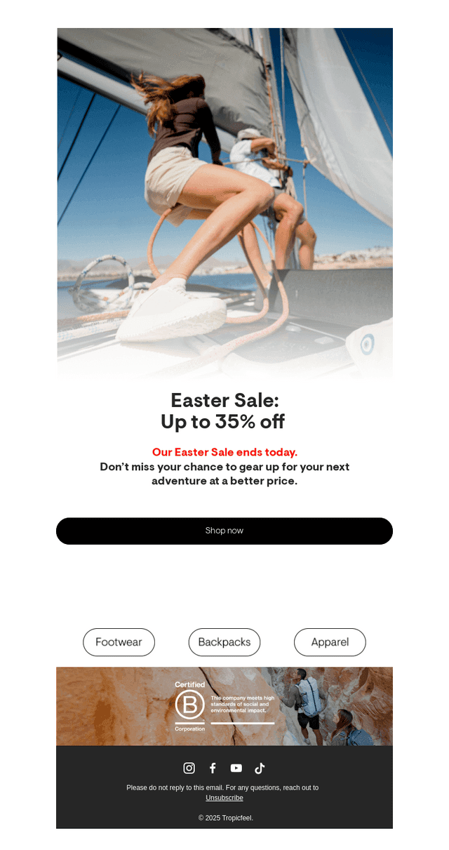 Easter Sale Ends Today