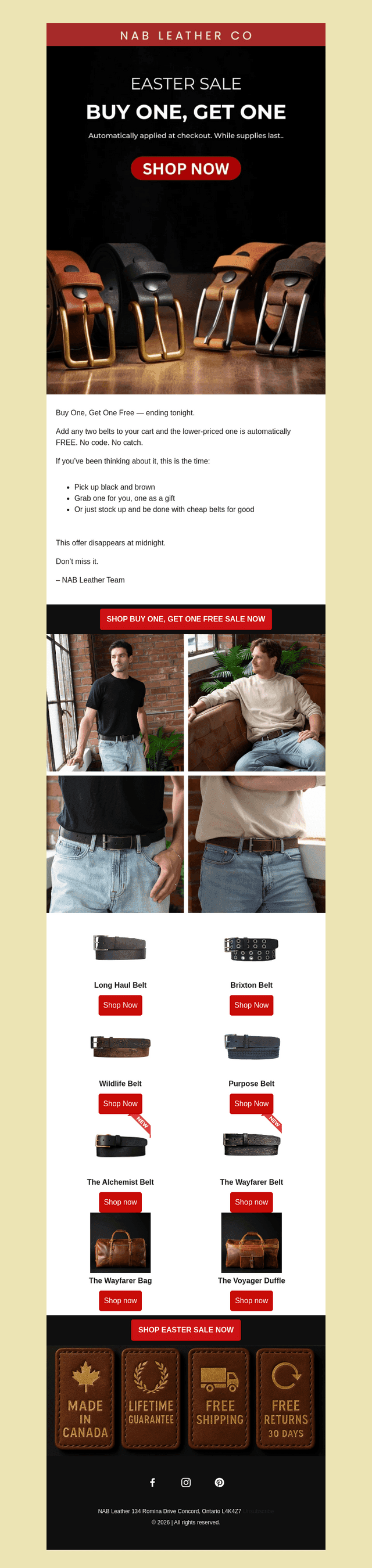 👉 Ends tonight: Buy One, Get One FREE