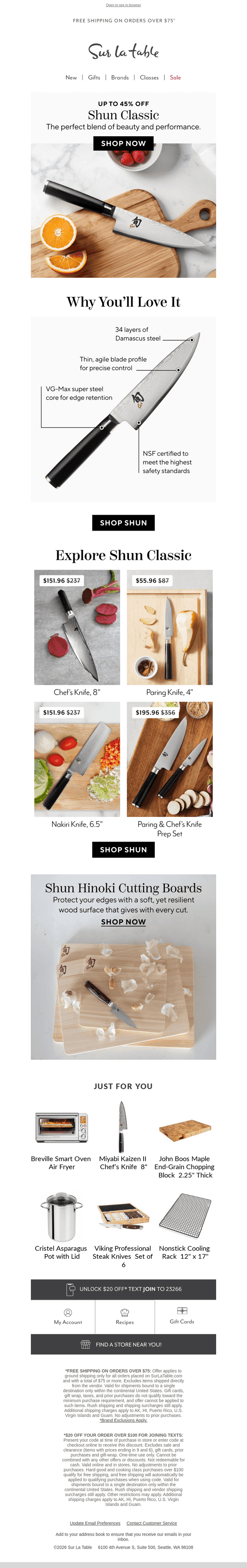 It's here: Shun Classic up to 45% off