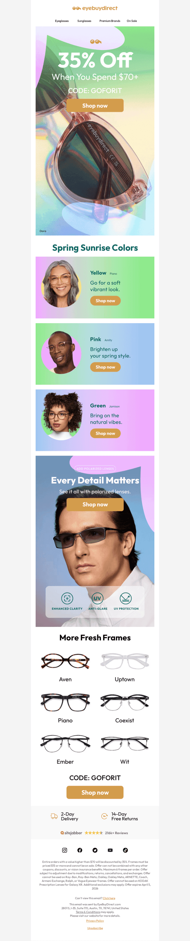 Sale Ends Today 🕶️ 💚