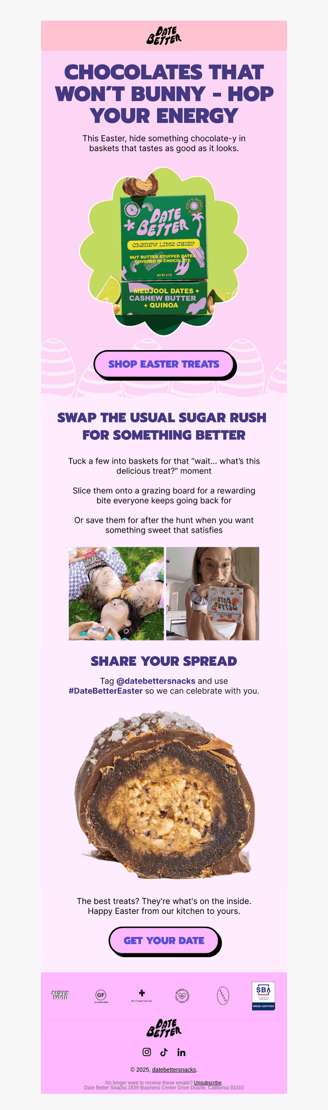 datebettersnacks email from Sun, Apr 5, 2026