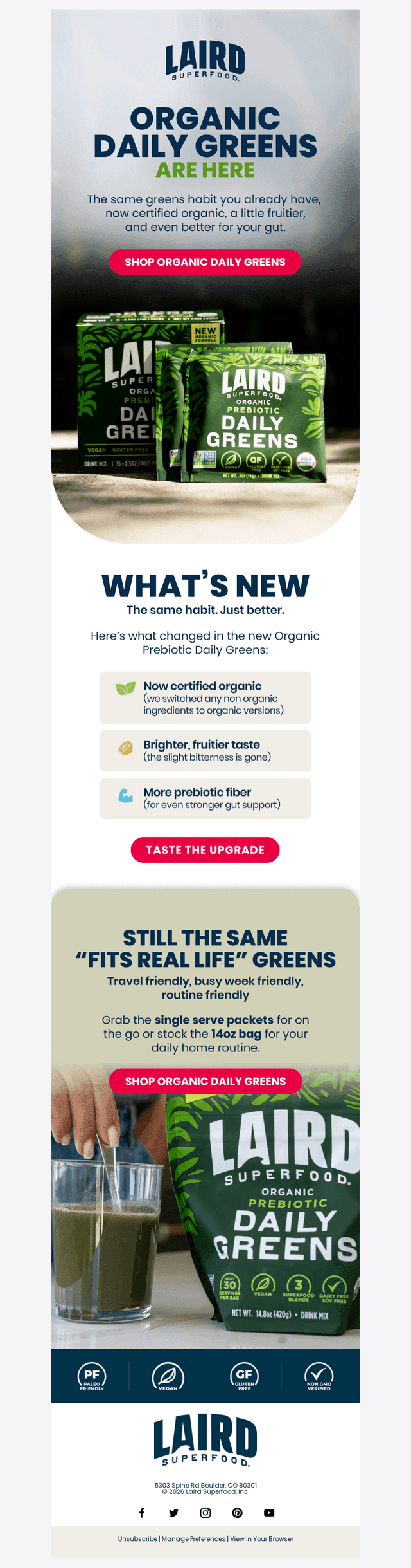 Laird Superfood email from Sun, Apr 5, 2026