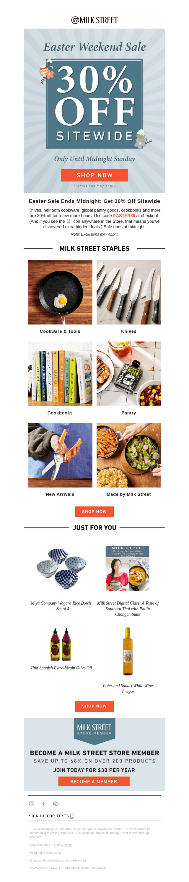 Milk Street email from Sun, Apr 5, 2026