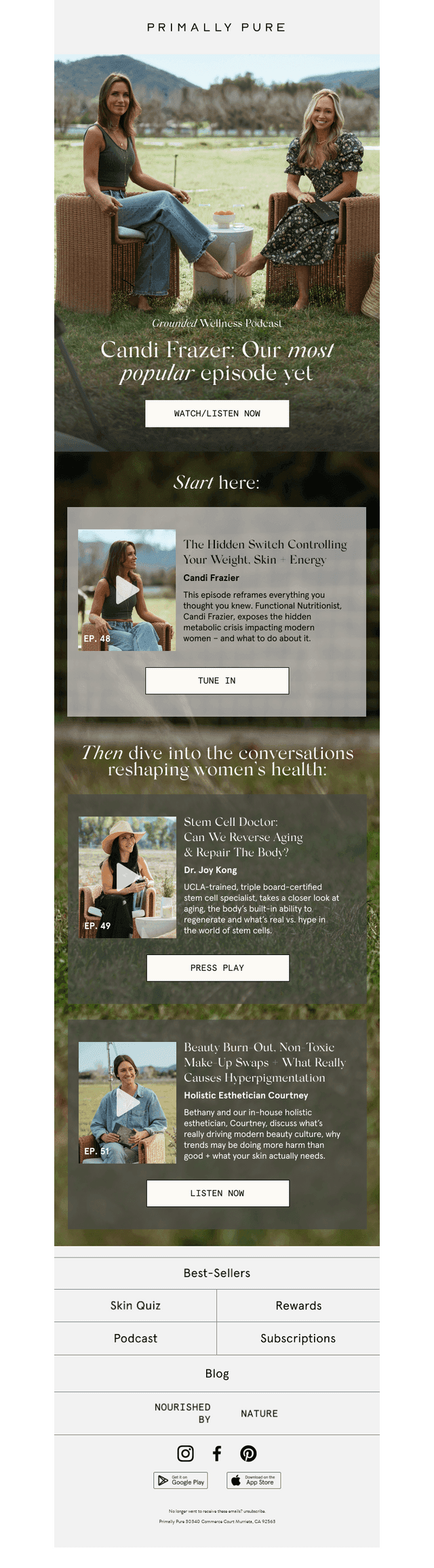 Primally Pure Skincare email from Mon, Apr 6, 2026