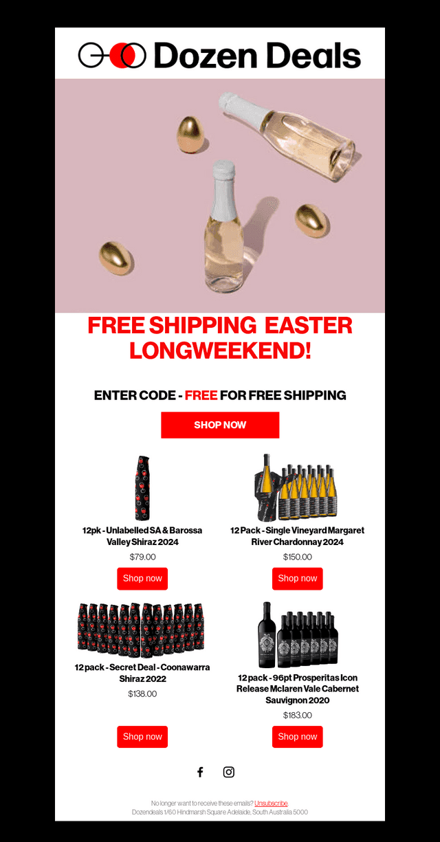 Dozen Deals email from Mon, Apr 6, 2026