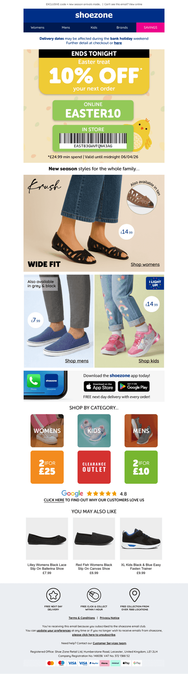 Shoe Zone email from Mon, Apr 6, 2026
