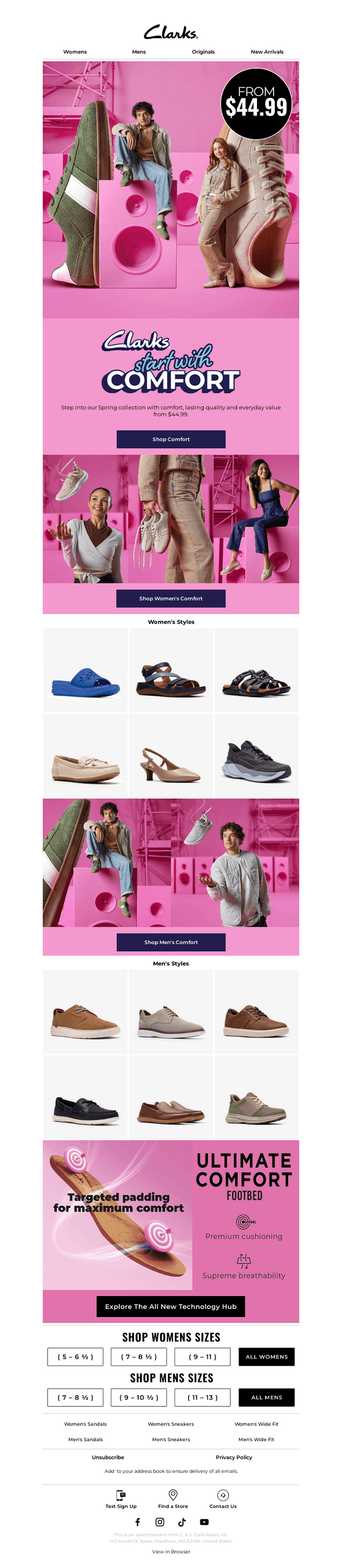 Clarks Shoes email from Mon, Apr 6, 2026
