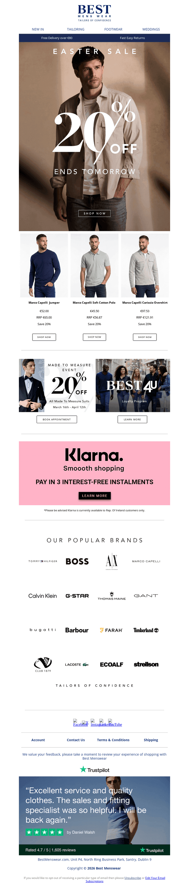 BEST Menswear email from Mon, Apr 6, 2026